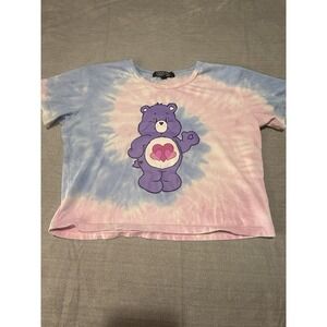 Dolls‎ Kill x Care Bears Peace Love Harmony Tie Dye  Crop Tshirt - Women's Large